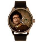 Muammar Qaddafi (Gaddafi, Kaddafi) Libya Leader Commemorative Collectible Solid Copper Wrist Watch with Eagle Emblem – Vintage Political Memorabilia Timepiece