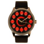 Japanese Kanji Dial Symbolic Zen ENSO Circle 12 Virtues Patience etc Brass Watch
