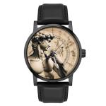 David by Michaelangelo, Antique Parchment Art Accademia, Florence, Brass Watch
