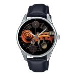 Violin Scroll Art Watch. Unusual Perspective. Solid Brass Violinist Dress Watch, 40 mm
