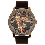 Saddam Hussein Iraqi Army Uniform 24-Hour Dial Solid Brass Wrist Watch with Original Box – Rare Military Collectible Timepiece for Men and History Enthusiasts – Iraqi Memorabilia