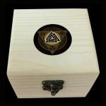 Vintage Red Viking Ship Norse Art Solid Brass Collectible Mens Maritime Watch with Handmade Valknut Box