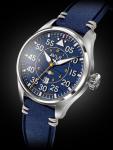 AVI-8 Mens 46mm Hawker Hurricane Clowes Automatic Acklington Pilot Watch with Genuine Leather Strap AV-4097-02