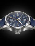 AVI-8 Mens 46mm Hawker Hurricane Clowes Automatic Acklington Pilot Watch with Genuine Leather Strap AV-4097-02
