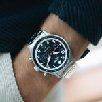 AVI-8 Mens 43.5mm Hawker Hurricane Carey Dual Time Rangoon Japanese Quartz Pilot Watch with Stainless Steel Bracelet AV-4088-11