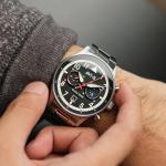 AVI-8 Mens 43.5mm Hawker Hurricane Carey Dual Time Rangoon Japanese Quartz Pilot Watch with Stainless Steel Bracelet AV-4088-11