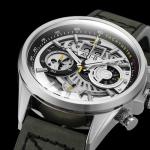 AVI-8 Mens 45mm Hawker Harrier Matador Chronograph Ivory Steel Japanese Quartz Pilot Watch with Genuine Leather Strap AV-4065-01