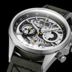 AVI-8 Mens 45mm Hawker Harrier Matador Chronograph Ivory Steel Japanese Quartz Pilot Watch with Genuine Leather Strap AV-4065-01