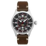 AVI-8 Mens 46mm Hawker Hurricane Clowes Automatic Wittering Pilot Watch with Genuine Leather Strap AV-4097-01