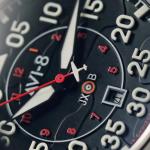 AVI-8 Mens 46mm Hawker Hurricane Clowes Automatic Wittering Pilot Watch with Genuine Leather Strap AV-4097-01
