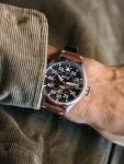AVI-8 Mens 46mm Hawker Hurricane Clowes Automatic Wittering Pilot Watch with Genuine Leather Strap AV-4097-01