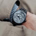 AVI-8 Mens 42mm Spitfire Type 300 Automatic Gunmetal Grey Pilot Watch with Solid Stainless Steel Bracelet AV-4073-44