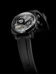 AVI-8 Mens 45mm Hawker Hunter Retrograde Chronograph Tactical Black Japanese Quartz Pilot Watch with Rubber Strap AV-4052-R1