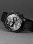 AVI-8 Mens 45mm Hawker Hunter Retrograde Chronograph Tactical Black Japanese Quartz Pilot Watch with Rubber Strap AV-4052-R1