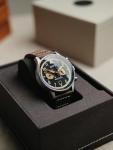 AVI-8 Mens 43.5mm Hawker Hurricane Carey Dual Time Manston Japanese Quartz Pilot Watch with Leather Strap AV-4088-01