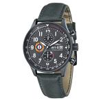 AVI-8 Pilot Hawker Hurricane Men's Military Green Japanese Quartz 42mm Watch with Leather Strap AV-4011-0D