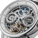 Ingersoll The Jazz Mens 42mm Automatic Moonphase Watch with Silver Skeleton Dial and Silver Stainless Steel Bracelet I07703