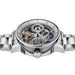 Ingersoll The Jazz Mens 42mm Automatic Moonphase Watch with Silver Skeleton Dial and Silver Stainless Steel Bracelet I07703