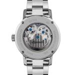 Ingersoll The Jazz Mens 42mm Automatic Moonphase Watch with Silver Skeleton Dial and Silver Stainless Steel Bracelet I07703