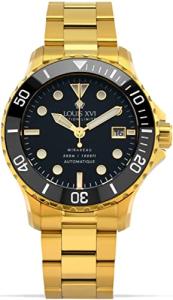 LOUIS XVI Mirabeau men's watch with steel strap, gold and black, super-LumiNova analogue automatic stainless steel 1401, Bracelet