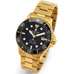 LOUIS XVI Mirabeau men's watch with steel strap, gold and black, super-LumiNova analogue automatic stainless steel 1401, Bracelet
