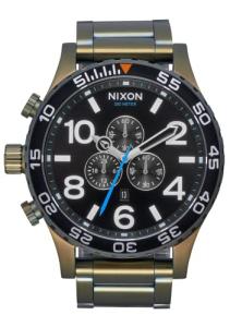 NIXON 51-30 Chrono. 100m Water Resistant Men’s Watch (XL 51mm Watch Face/ 25mm Stainless Steel Band), Black Sunray/Surplus, One Size, 51-30 Chrono