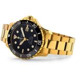 LOUIS XVI Mirabeau men's watch with steel strap, gold and black, super-LumiNova analogue automatic stainless steel 1401, Bracelet