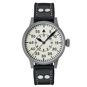 Laco Pilot Watch with Luminous Dial, Automatic Watch, Stainless Steel Case, Sapphire Glass, Waterproof, Made in Germany, black