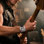 CIGA Design Automatic Mechanical Watch - Z Series Skeleton Titanium Analog Wristwatch Tonneau Sapphire Crystal for Men(Orange)