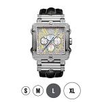 JBW Men's Luxury Phantom JB-6215 1.00 ctw Diamond Chronograph Wrist Watch with Leather Band