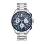 Bulova Lunar Pilot 98A329 Men's Chronograph Limited Edition Watch 43.5 mm, High Precision Quartz 262 kHz, Blue Timascus Dial, Steel Case and Bracelet, Sapphire Crystal