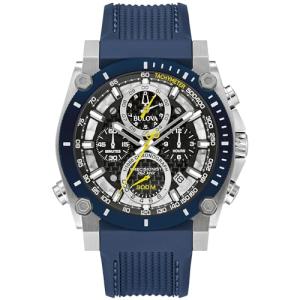 Bulova Men Analog High Precision Quartz Watch with Polyurethane Strap 98B413
