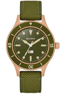 Bulova Mil-Ships Special Edition Khaki Men's Automatic Watch 98A324, brown, Modern