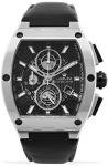 Louis XVI 1021 Noblesse Men's Watch Silver Black Tonneau Chronograph Analogue Quartz Stainless Steel
