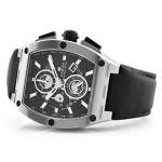 Louis XVI 1021 Noblesse Men's Watch Silver Black Tonneau Chronograph Analogue Quartz Stainless Steel