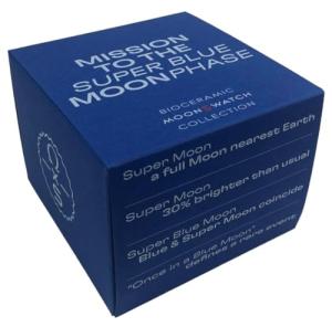 Swatch MoonSwatch Omega x Mission To The Super Blue Moonphase Wrist Watch, blue, Strap