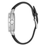 Bulova Men's Designer Watch Leather Strap - Black Lunar Pilot Wrist Watch 96B251