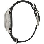 Bulova Men's Military Heritage Hack Stainless Steel 3-Hand Automatic Watch, Black NATO Leather Strap and Ivory Dial Style: 96A246, Silver, Pilot/Aviator, Military