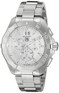 TAG Heuer Men's 'Aquaracer' Swiss Quartz Stainless Steel Dress Watch, Color:Silver-Toned (Model: CAY1111.BA0927)