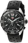 TAG Heuer Men's 43mm Black Rubber Band Steel Case Swiss Quartz Chronograph Watch CAZ1010.FT8024