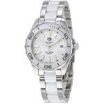 TAG Heuer Women's Aquaracer 35mm Two Tone Ceramic Band Steel Case Quartz White Dial Watch WAY131B.BA0914