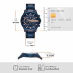 Armani Exchange Watch For Men, Quartz Chronograph movement and 46mm Case Size with Stainless steel strap