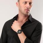 Maserati Potenza Men's Watch, Automatic, Made of Steel, Black PVD, Leather - R8821108036