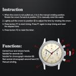 SEA-GULL 1963 International Edition,ST1901 Movement,Men's Mechanical Wrist Watches,Aviation Chronograph Pilot Watch,37.4mm,Manual Winding (Brown)