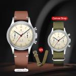 SEA-GULL 1963 International Edition,ST1901 Movement,Men's Mechanical Wrist Watches,Aviation Chronograph Pilot Watch,37.4mm,Manual Winding (Brown)