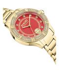 Versus Versace Canton Road Collection Luxury Womens Watch Timepiece, Red, OS, Versus Versace | Canton Road Crystal