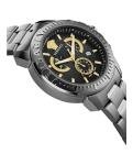 Versace Men's Quartz Fashion Bracelet and Stainless Steel Case Grey Dial Analogue Display Black Watch - VE2E00621