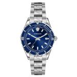 Versace - VE3A00922 Men's Quartz Wrist Watch with Grey Stainless Steel Bracelet and Case with Blue Dial Analogue Display