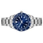 Versace - VE3A00922 Men's Quartz Wrist Watch with Grey Stainless Steel Bracelet and Case with Blue Dial Analogue Display