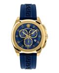 Versace Geo Chrono Silicone Watch, blue, OS, Versace Versace Geo Chrono